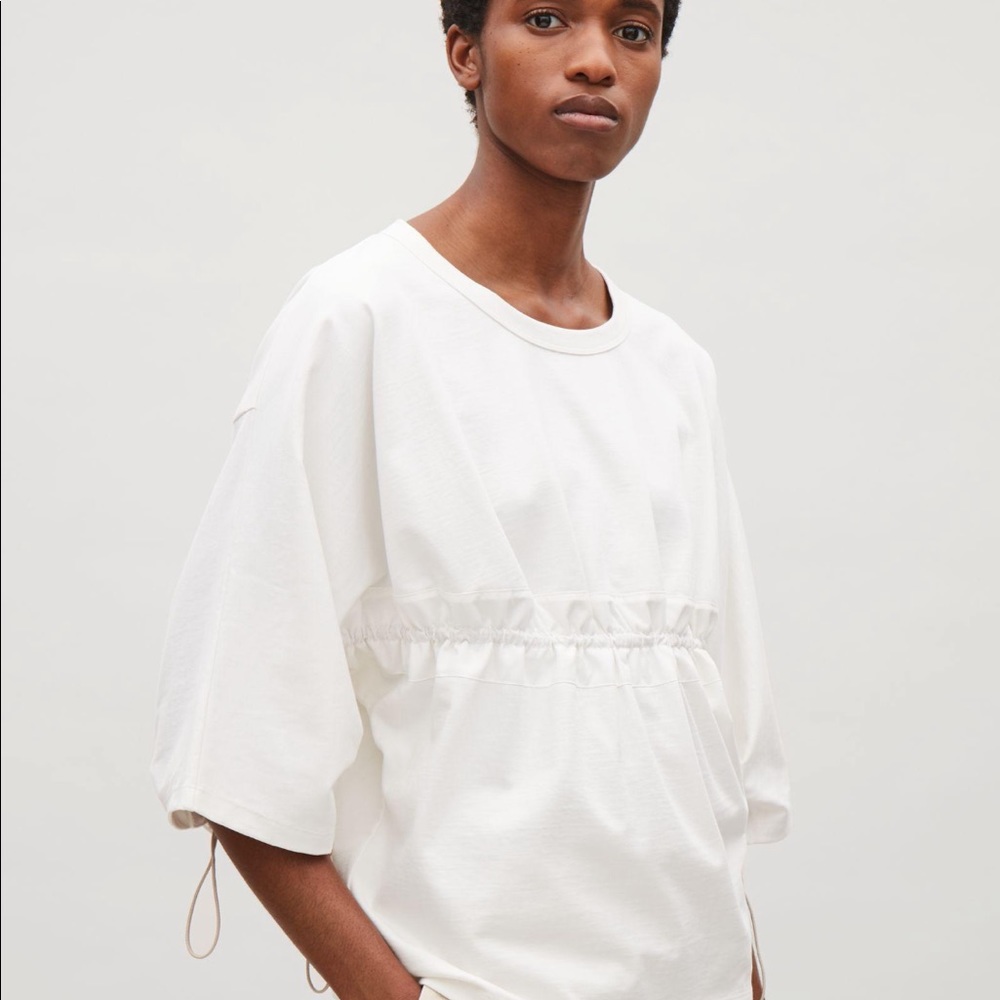 COS White Drawstring Top - Picture 3 of 7